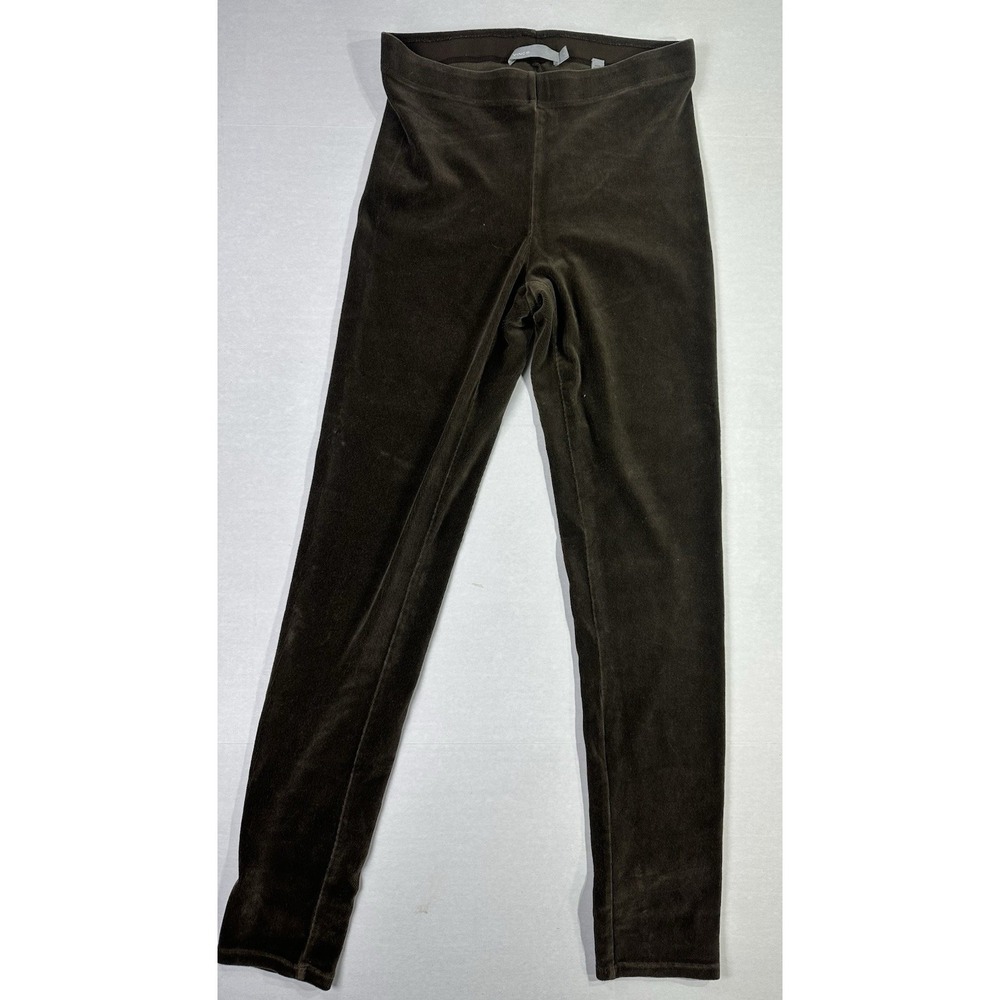Vince Women's Stretch Velvet Leggings Brown Corduroy Look Pants Size S